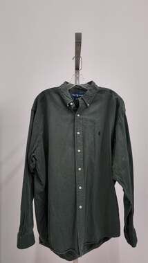 Ralph Lauren Men's "Blake" Button-Down Twill Shirt - Hunter Green (Size L)